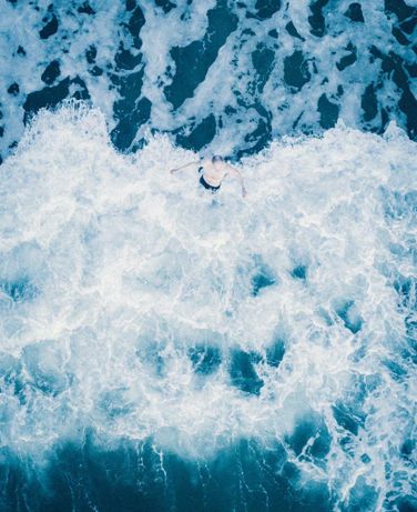 Drone Photography of white sea water